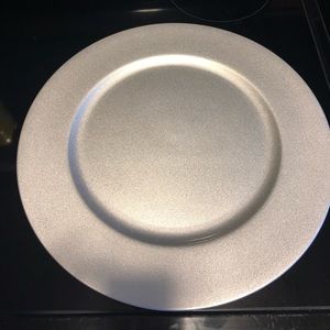 Plastic Silver Charger Plates